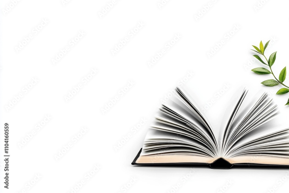 Aufkleber A minimalist icon of an open book with flowing lines, representing simplicity and elegance