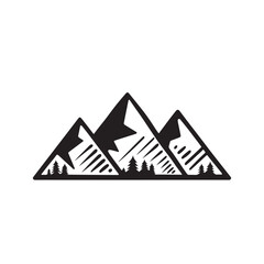 mountain day logo icon typography silhouette 