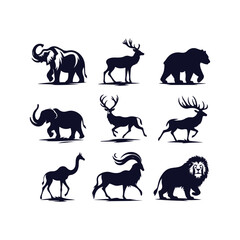 Animal Silhouettes Vector Collection