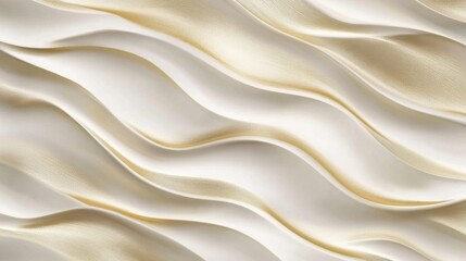 Obraz premium A smooth and luxurious design featuring rippling golden patterns spreading horizontally across a soft beige and white gradient. The reflective textures evoke elegance and tranquility.