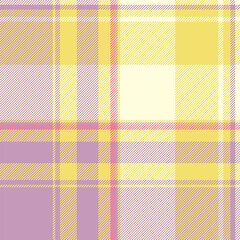 Advertisement check pattern texture, hounds tooth seamless background plaid. Mockup vector tartan textile fabric in yellow and pastel colors.
