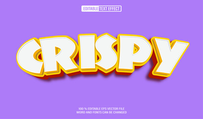 Editable 3d text style effect - Crispy text effect Template