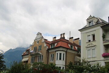 Old houses in Meran - Cycling the transalpine route Via Claudia Augusta
