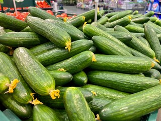 cucumbers on the market