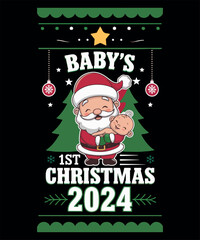 Baby's First Christmas Outfit, SVG