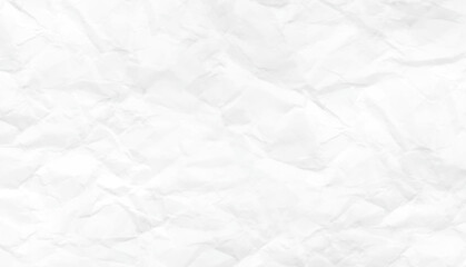 Abstract white crumpled paper texture background.