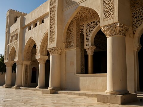 Al Misbah mosque on a sunny afternoon.