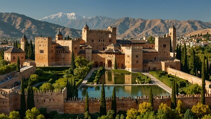 Fototapeta premium Alhambra Palace in Granada, Spain.