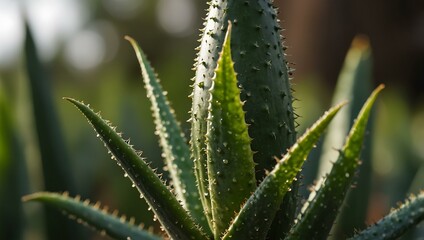 Aloe vera plant close-up.