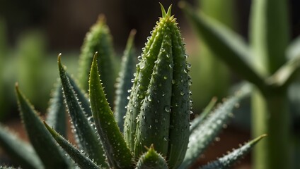 Aloe vera plant close-up.