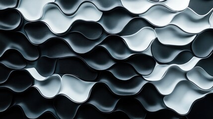 Abstract wavy pattern in shades of gray, creating a dynamic visual texture.