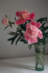 beautiful pink flowers in the bouquet