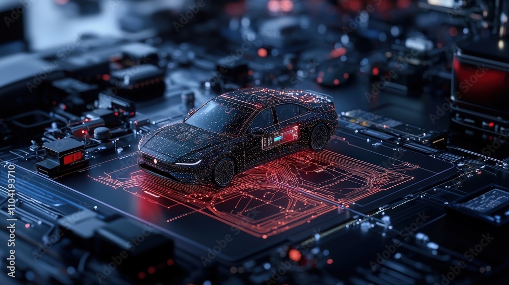 Aufkleber innovative digital mapping technology revolutionizing route navigation for cars in urban environment