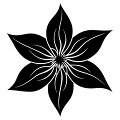 black and white flower