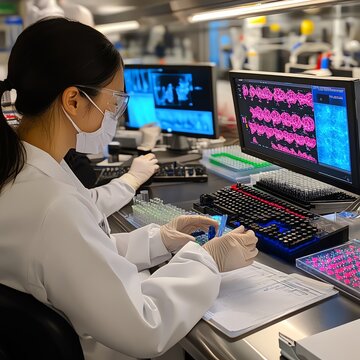 Lab working on advanced imaging techniques for tracking intercellular protein trafficking, protein tracking cellular imaging, molecular pathways