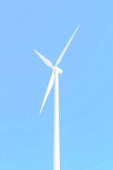 Windmill icon on a bright sky blue background