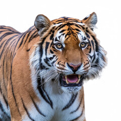 Fototapeta premium Closeup of a Tigers Face with Open Mouth