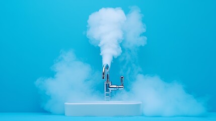 The gurgling sound of hot water from a faucet symbolizes the efficient heat and maintenance provided by tankless water heaters.