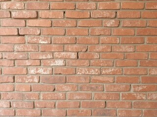 Fototapeta premium Rustic and weathered red brick wall background with rough texture, red, wall