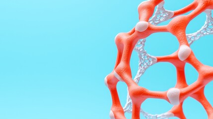 A graphene lattice structure illustrates advanced composite materials. Research on smart materials.