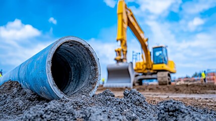 Construction waste water can be efficiently managed by concrete pipes.