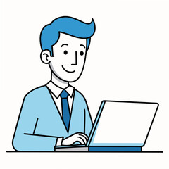 businessman with laptop