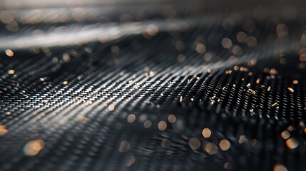 Fototapeta premium A close-up macro shot of a textured surface with a metallic sheen. The surface is covered in intricate patterns and lines, creating a dynamic and visually interesting composition