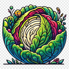 Obraz premium The Art of Vegetables, Illustrated Wonders from the Garden
