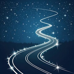 abstract technology digital background with glowing particles glowing shiny lines affect the vector background