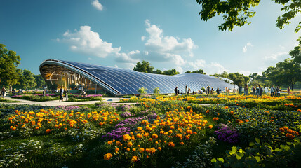 Envisioning a Futuristic Solar Cell Park in Denmark: A Harmonious Blend of Nature and Advanced Technology