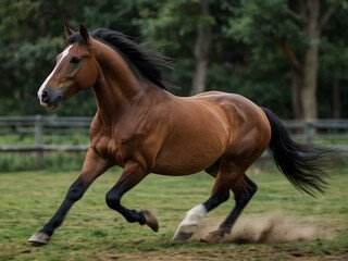 Fototapeta premium Another horse captured in motion.