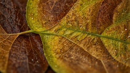 Obraz premium Another macro shot of autumn leaf texture.