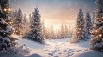 Fototapeta premium Enchanted Winter Forest