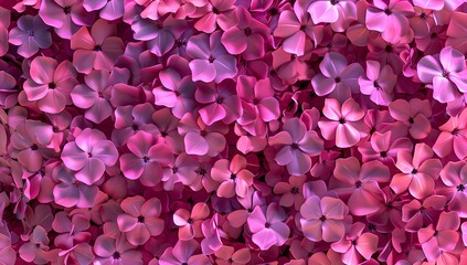 Fototapeta premium A vibrant close-up shot of a multitude of pink flowers, creating a lush and textured floral background.