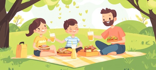 Happy Family Picnic in the Park: A Day of Joy and togetherness