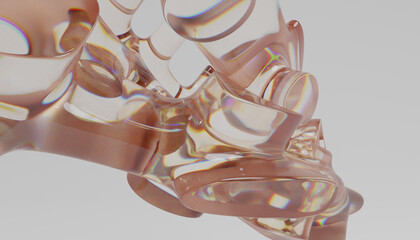 3d abstract glass shape © neurostructure