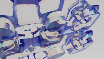 3d abstract glass shape © neurostructure