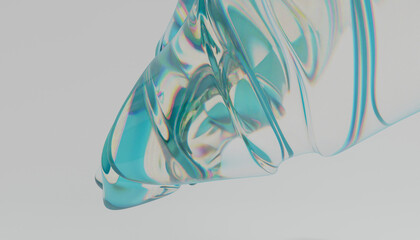 3d abstract glass shape