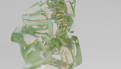 3d abstract glass shape © neurostructure