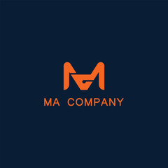 MA letter logo design idea. Masculine, abstract, simple, strong and bold. Suitable for construction, but also for other businesses.
