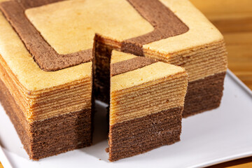 chocolate cake on a plate
