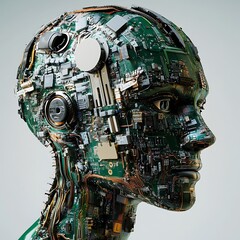 Innovative technology integration futuristic setting digital art modern environment close-up view conceptual design