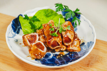 柿のジューシー肉巻き