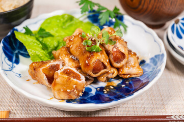 柿のジューシー肉巻き