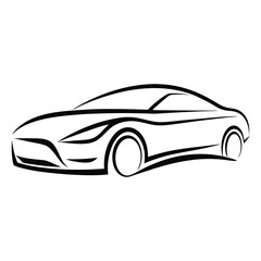 Fototapeta premium car logo coloring page illustration vector 