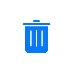 Isolated Blue Garbage Trash Icon PNG