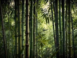 Fototapeta premium Bamboo leaves background.