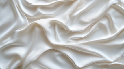 Obraz premium A stunning texture of smooth white silk cascades beautifully, showcasing soft folds and a glossy sheen. Its delicate elegance creates a serene and luxurious feel, inviting touch and admiration.
