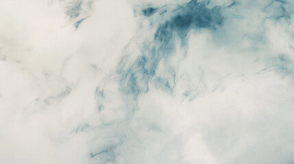 Obraz premium Abstract composition of blue and gray smoke wisps, blending into a seamless white background, ethereal and soft design