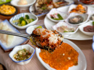 Korean style Fish Roe Rice